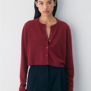 Wilfred SoftSpoke Sicily Crewneck Cardigan Sweater Size M